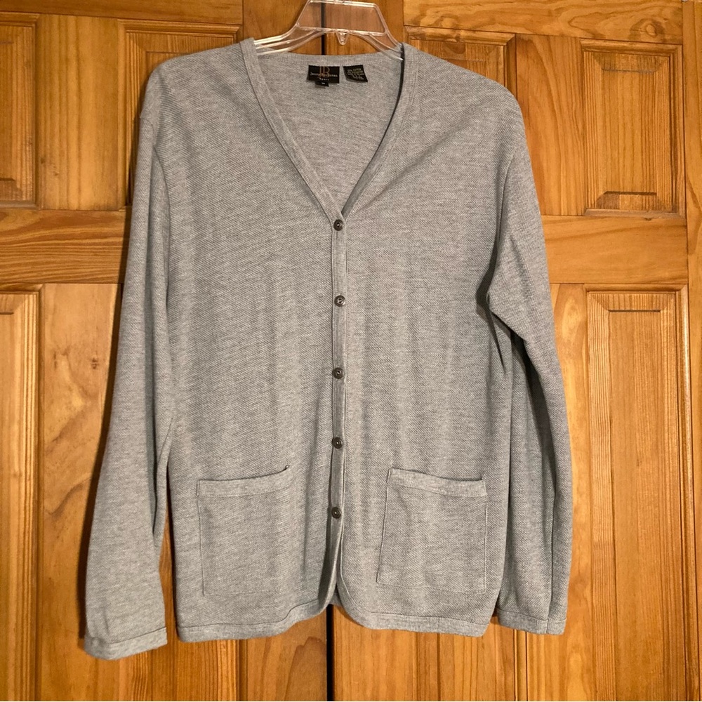 NWOT Jenny Buchanan Sport Vintage 80s 90s Cardigan Knit Long Sleeve Gray Size M